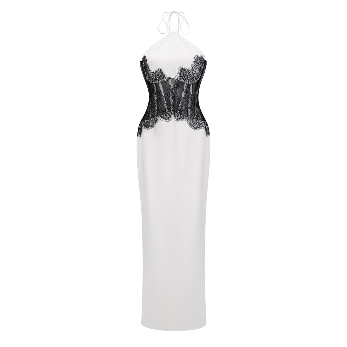 Mirabeau White Cut-out Lace Maxi Dress (Final Sale)