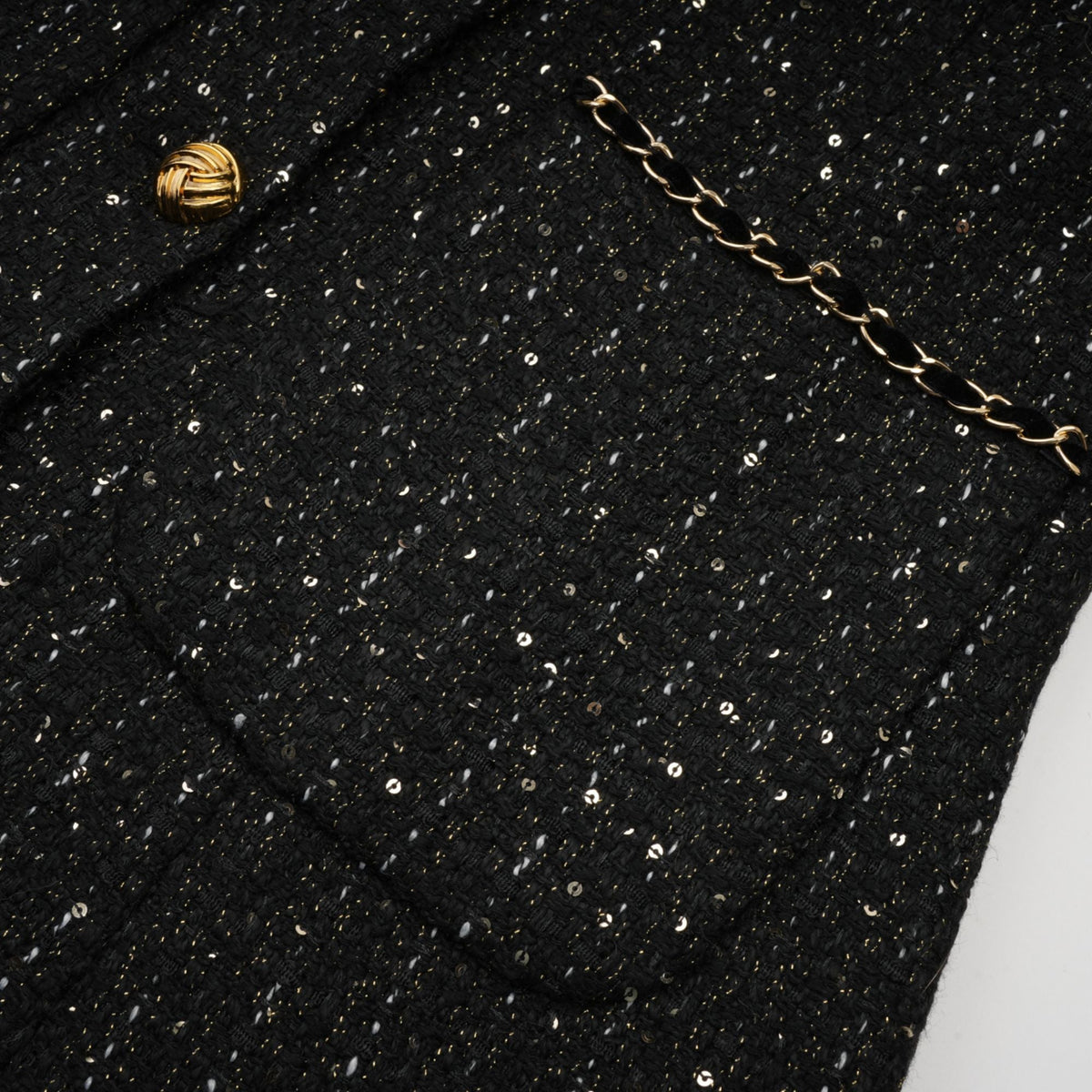 Audrey black sequin panelled tweed mini dress (Final Sale)