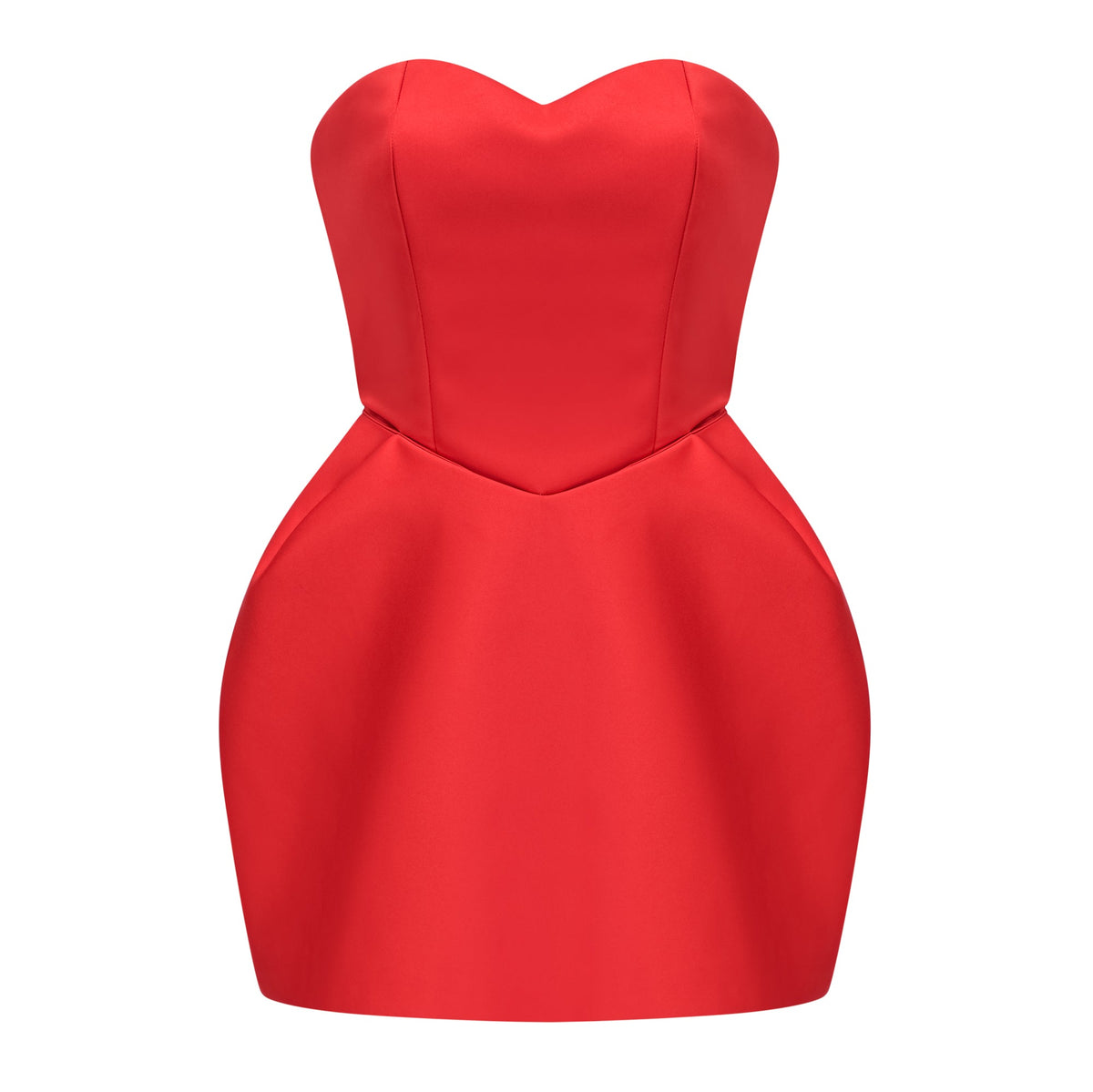 Laure Red Heart Off-shoulder Mini Dress (Final Sale-US Only)