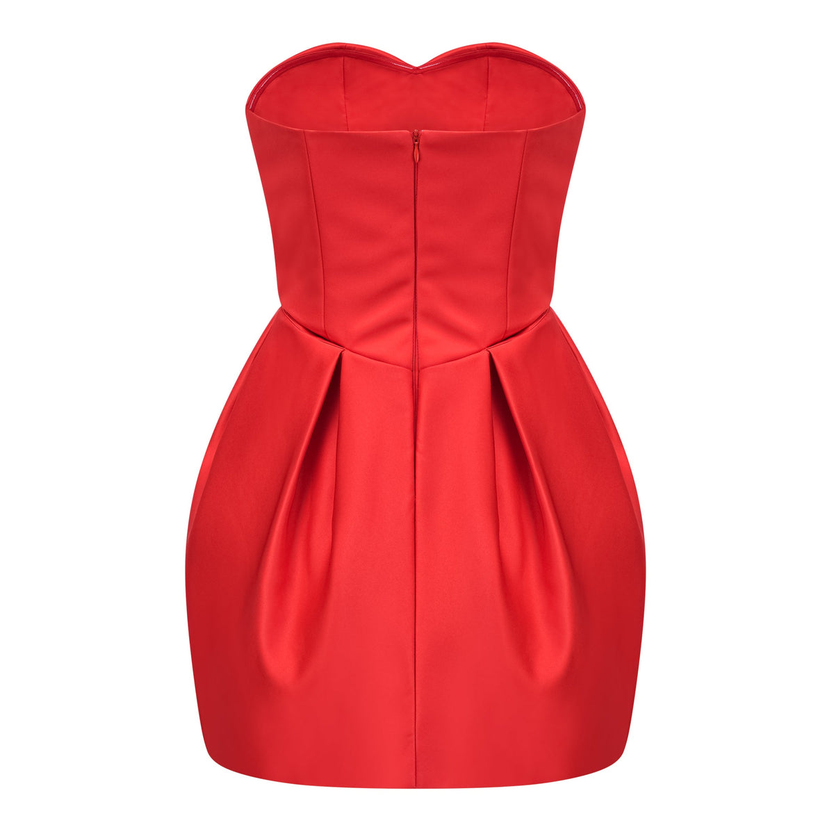 Laure Red Heart Off-shoulder Mini Dress (Final Sale-US Only)