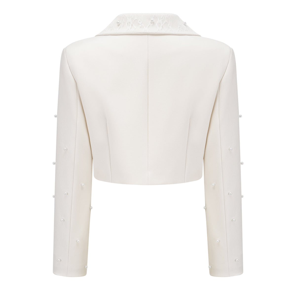 Maja White Faux Pearl Jacket & Pleated Skirt Set (Final Sale-US Only)