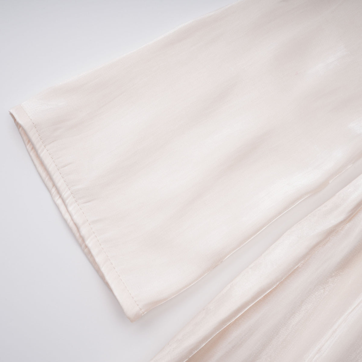 Hege Cream Glossy Ruched Cape Maxi Dress