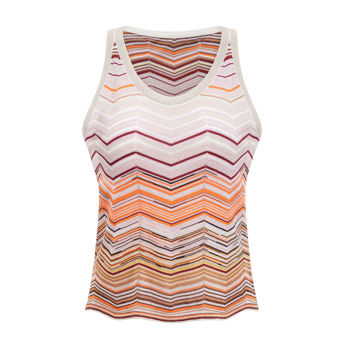 Chloé Neutral Striped Knit Matching Set