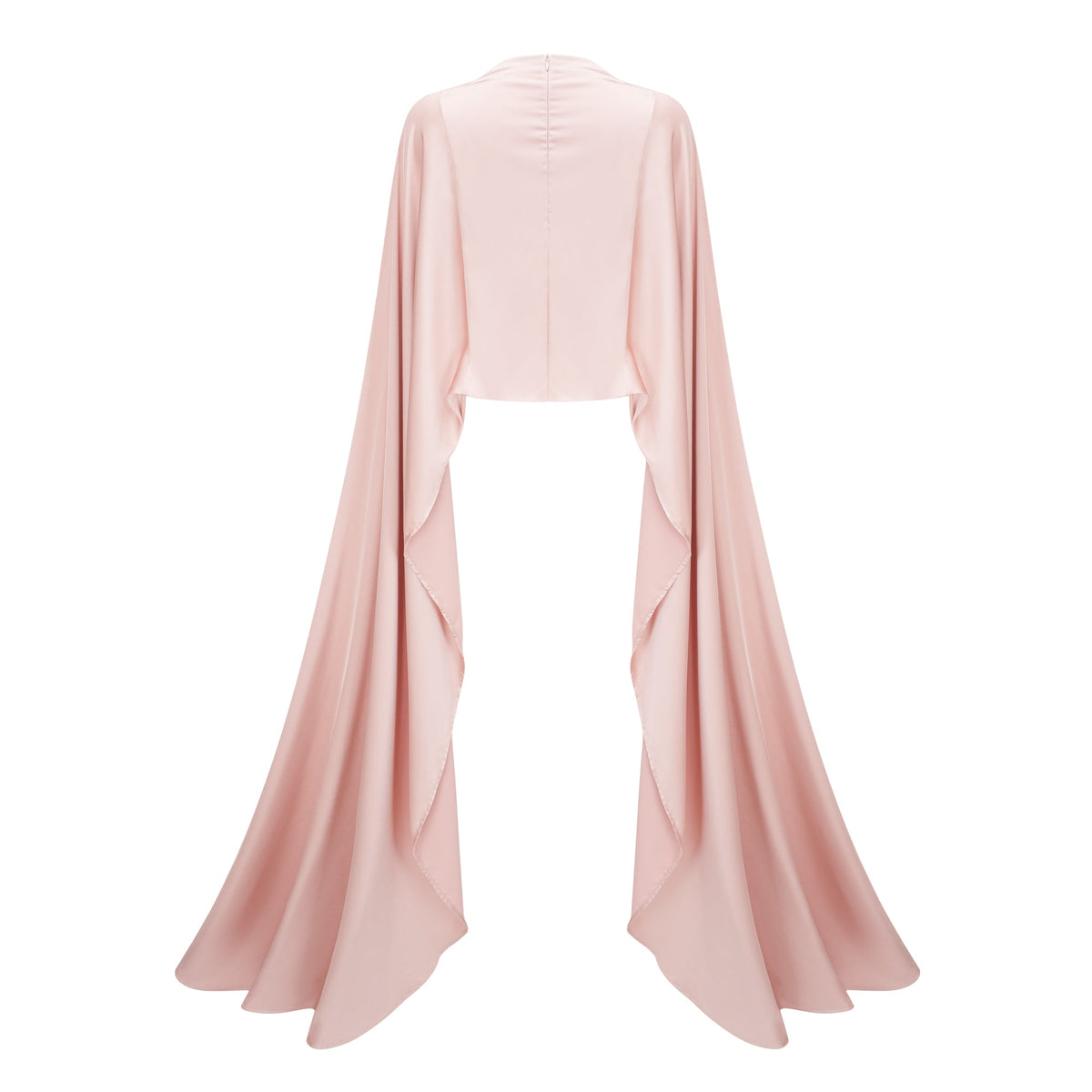 Everleigh Champagne Satin Top & Skirt Set With Cape Detail (Final Sale-US Only)