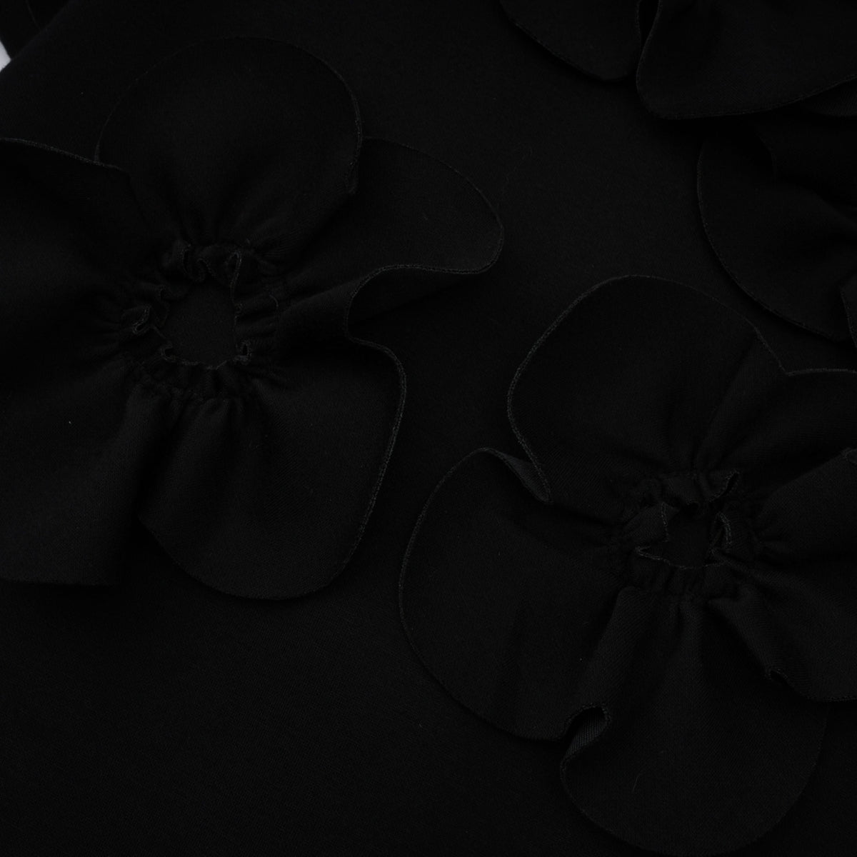 Isidora Black Bowknot Floral Appliqué Maxi Dress