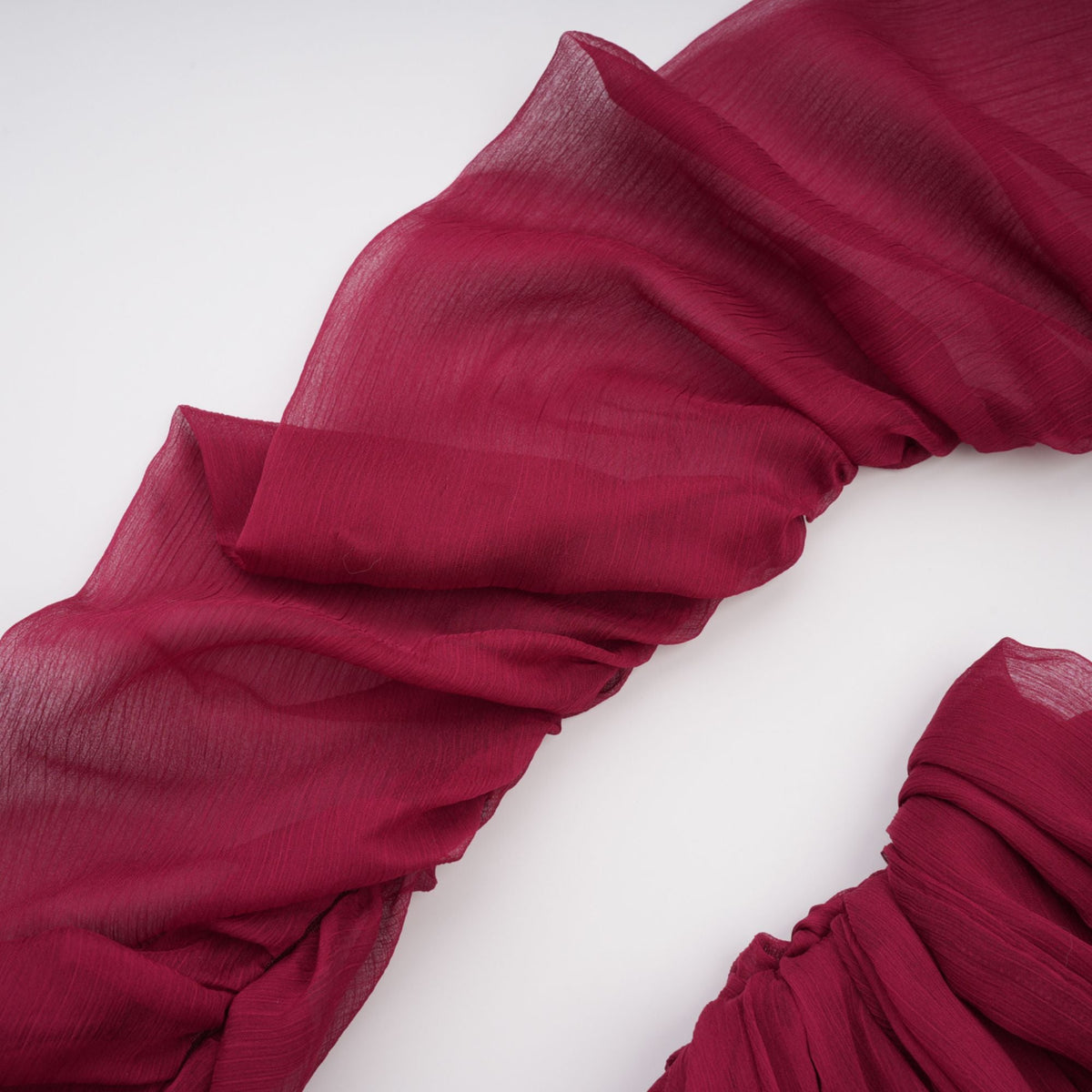 Théa Burgundy Asymmetrical Ruched Mini Dress (Final Sale-US Only)