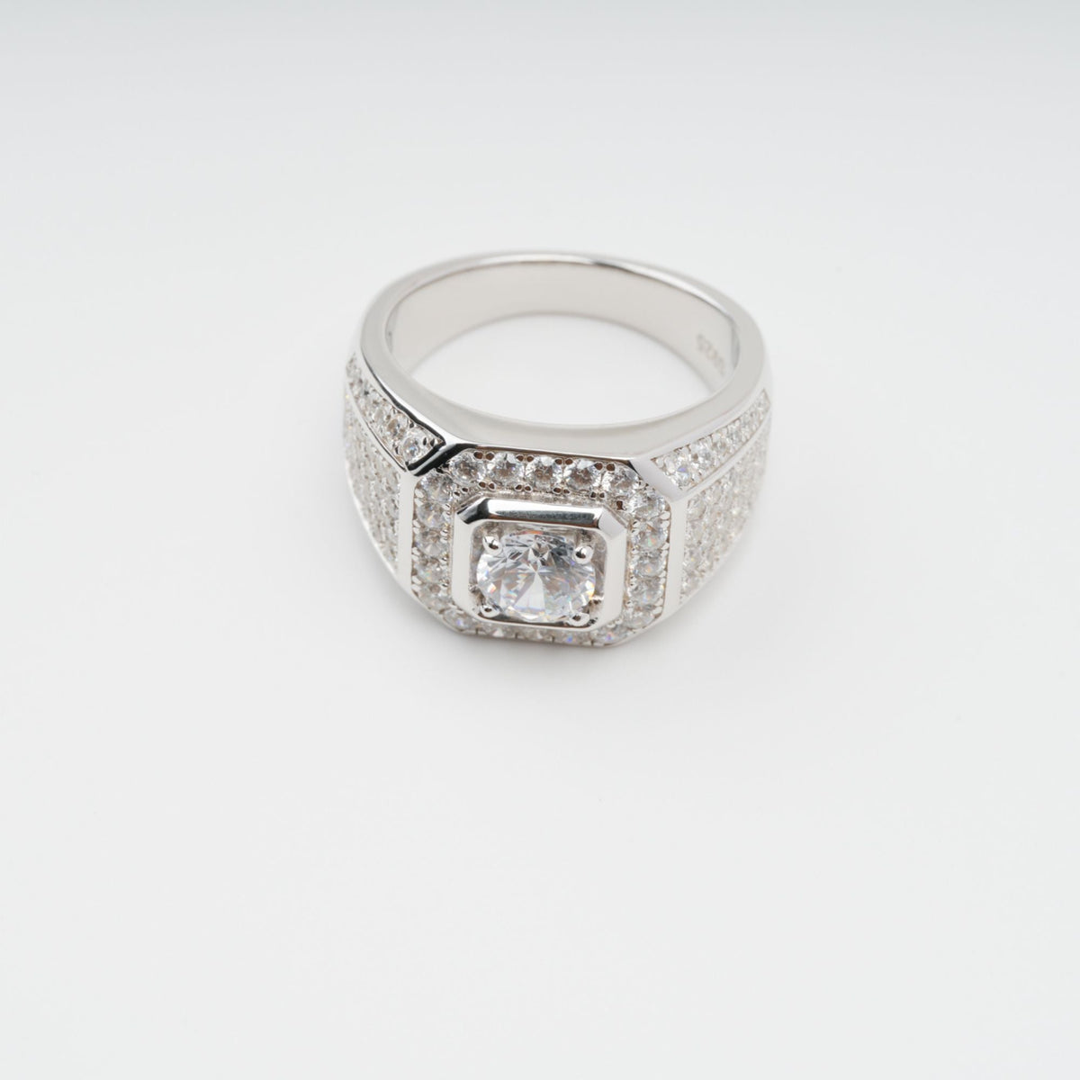 Radieuse Crystal Embellished Sterling Silver Ring