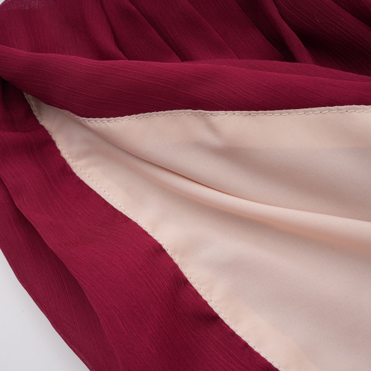 Théa Burgundy Asymmetrical Ruched Mini Dress