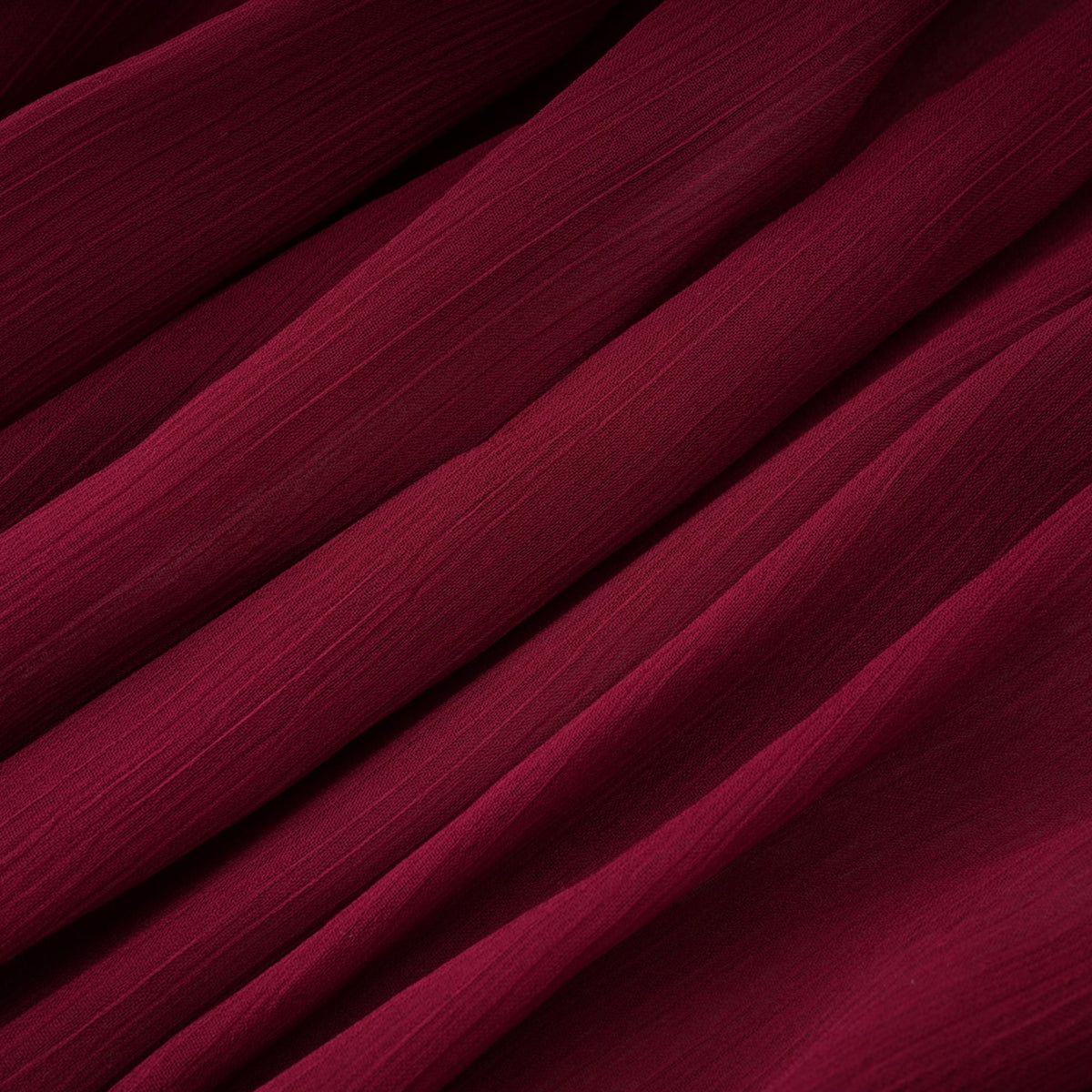 Théa Burgundy Asymmetrical Ruched Mini Dress