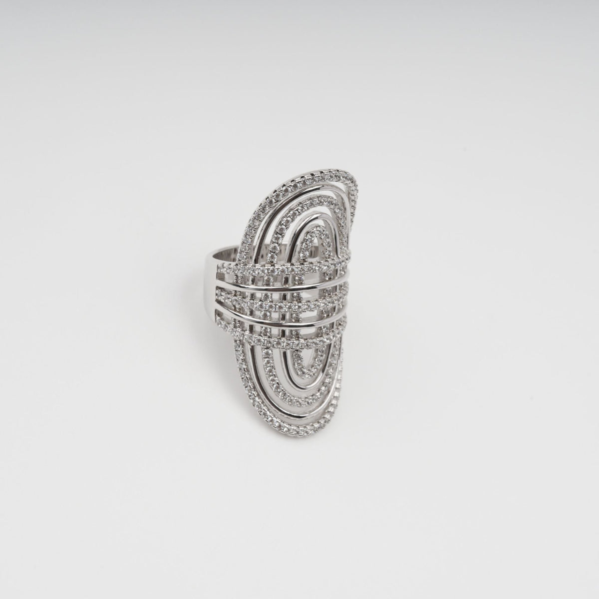 Médaille Geometric Multi-Band Sterling Silver Ring