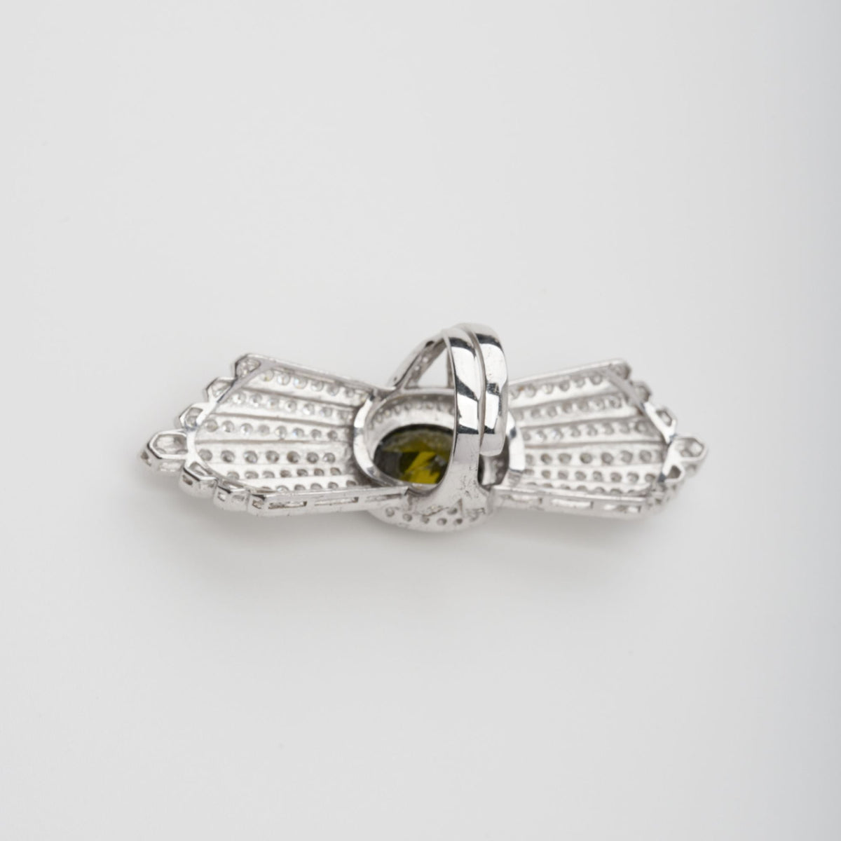 Rosée Green Symmetrical Wing Gemstone Sterling Silver Ring