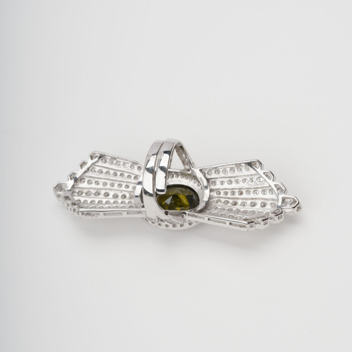 Rosée Green Symmetrical Wing Gemstone Sterling Silver Ring