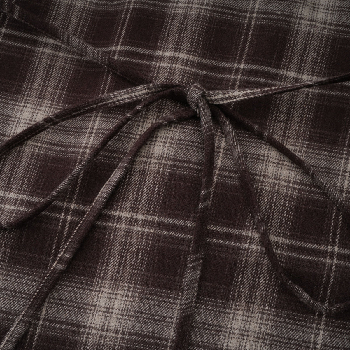 Amber Brown Plaid Tailored Cutout Blouse (Final Sale)