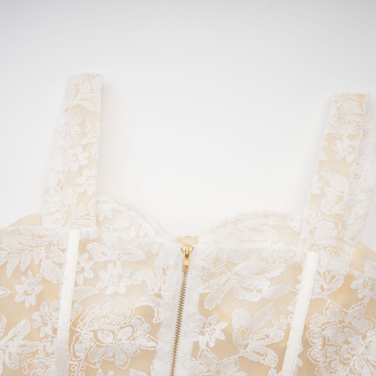 Gaia embroidered corset midi dress