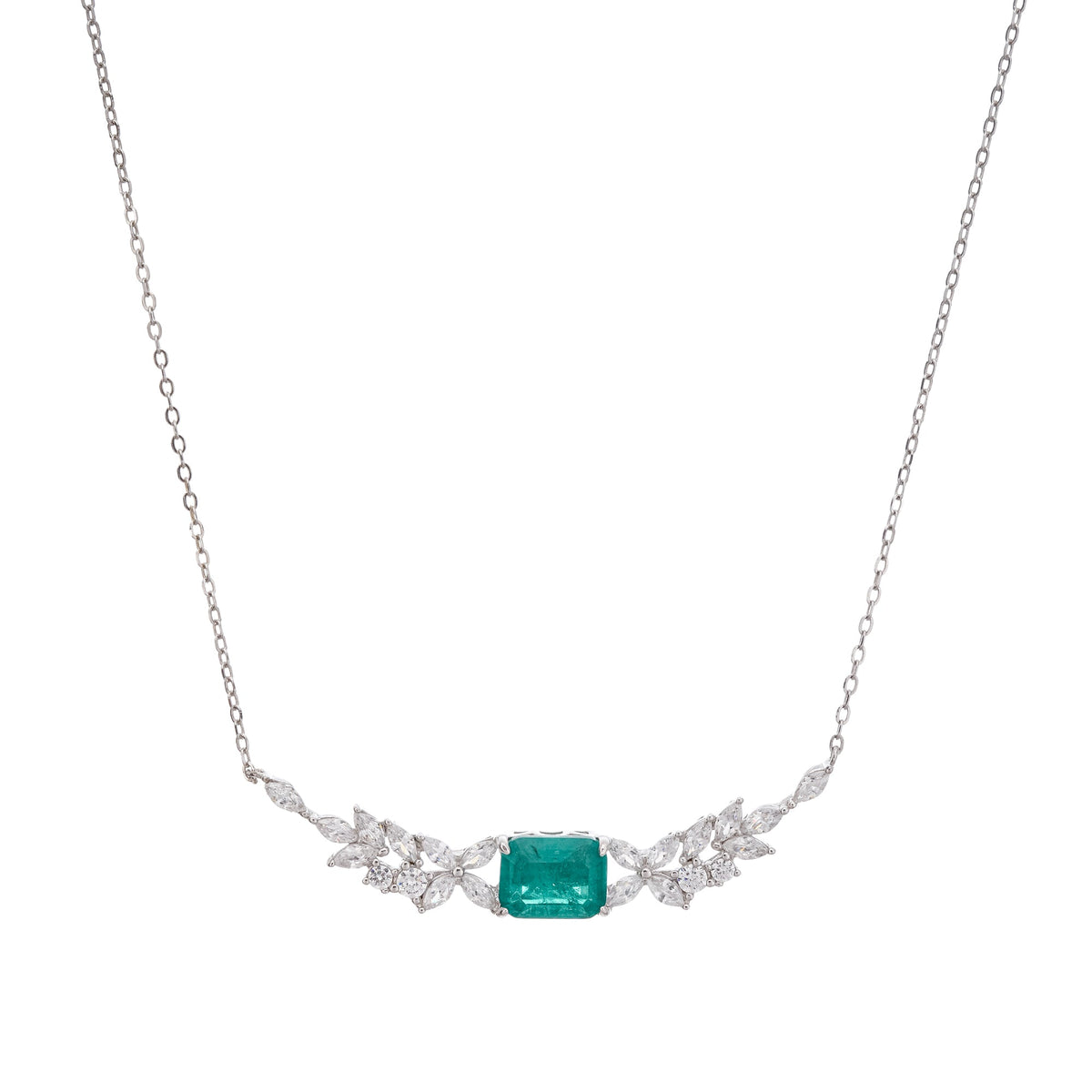 Hilja Green Wing Pendant Sterling Silver Necklace