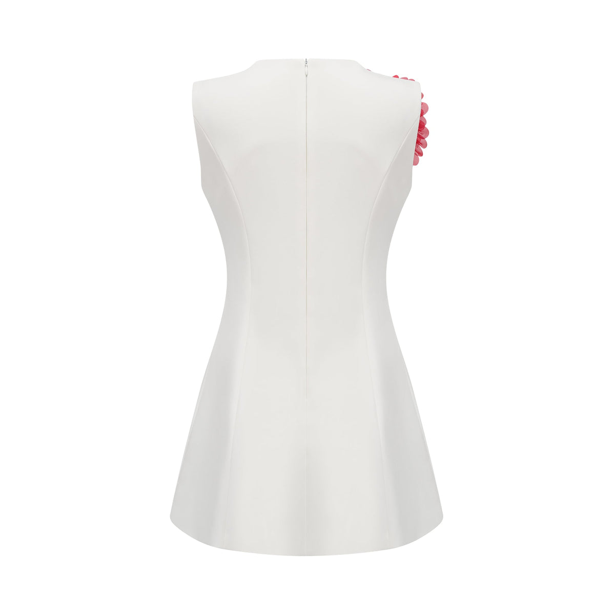 Véronique white 3d-petal sleeveless mini dress (Final Sale-US Only)