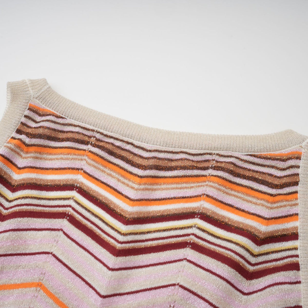 Chloé Neutral Striped Knit Matching Set
