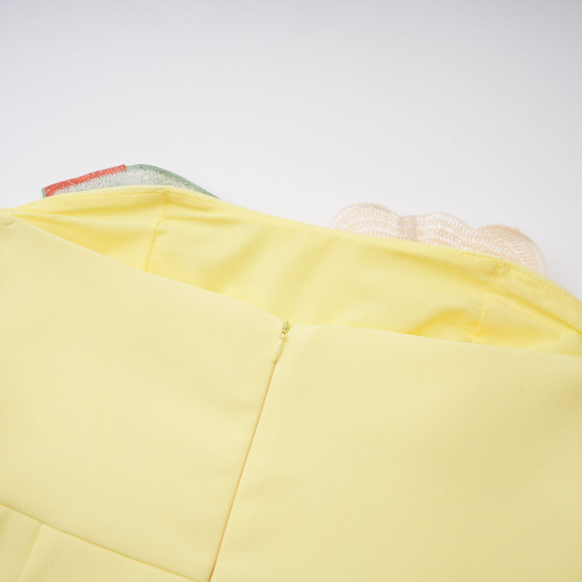 Abigail Yellow Floral Embroidered Mini Dress (Final Sale-US Only)