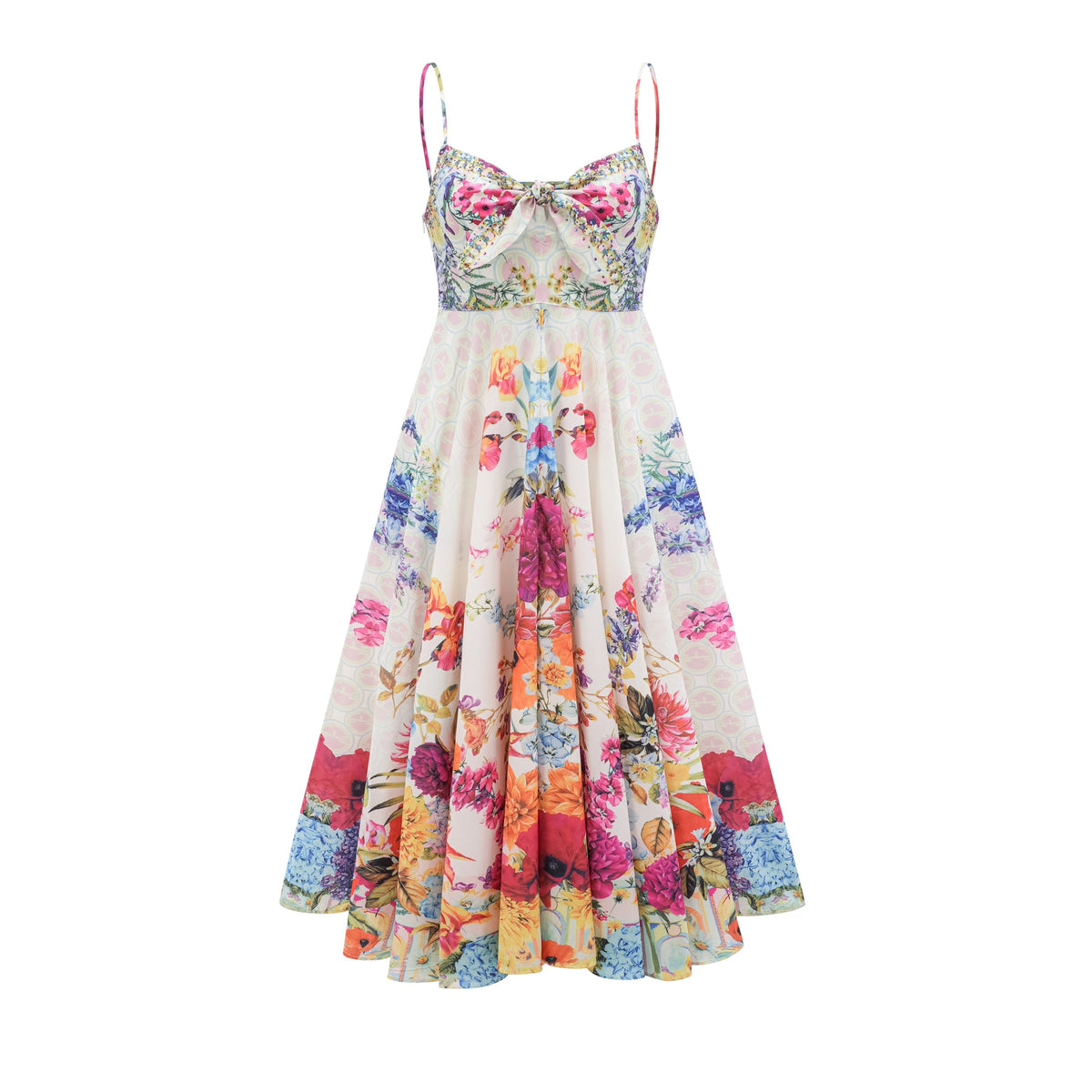 Sylvie tie-up floral-print midi dress (Final Sale-US Only)