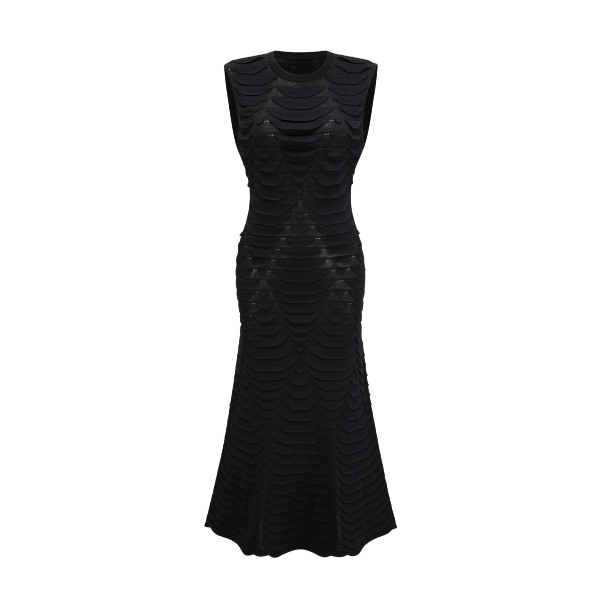 Anna snake-pattern godet midi dress