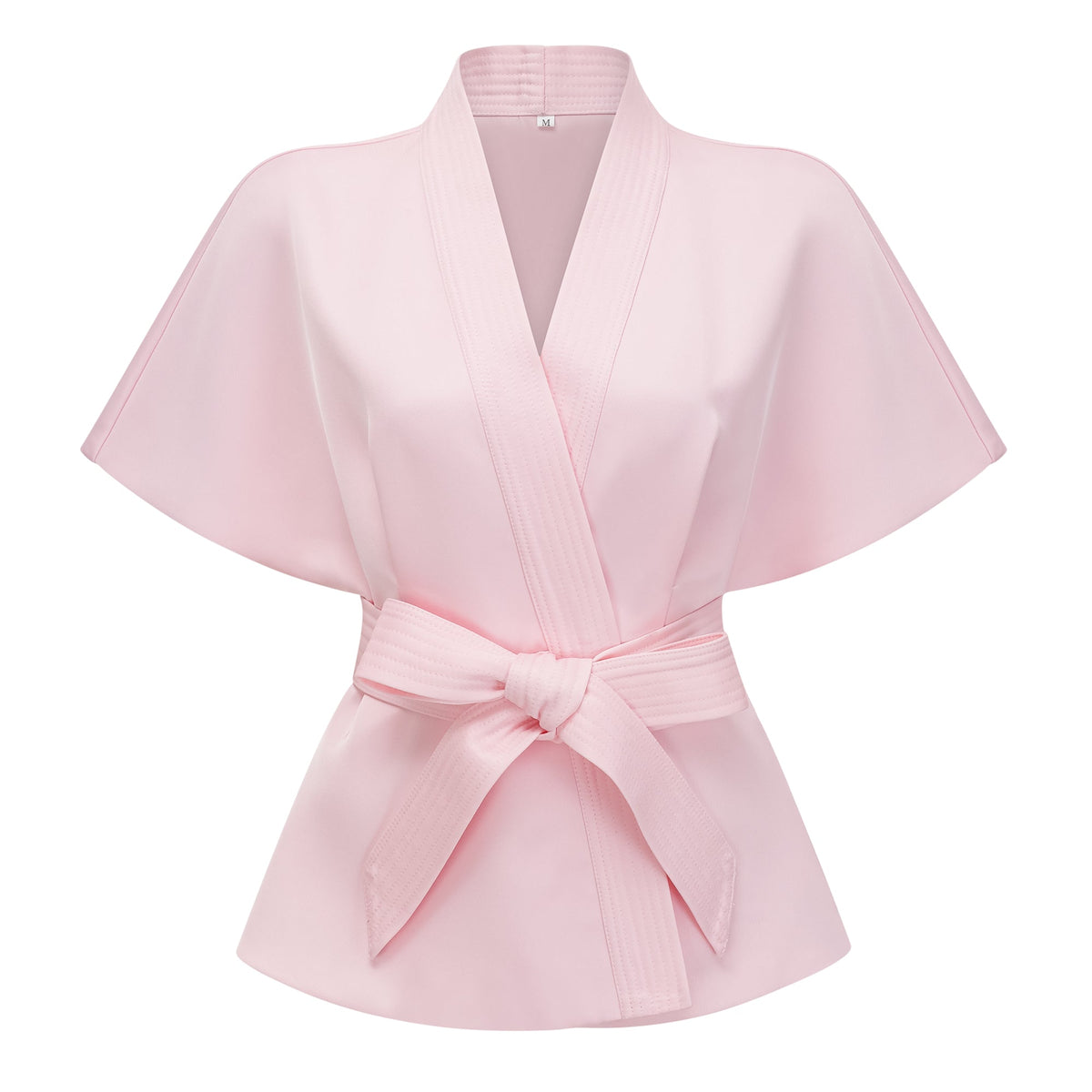 Johanna Pink Self-Tie Blouse & Skirt Set