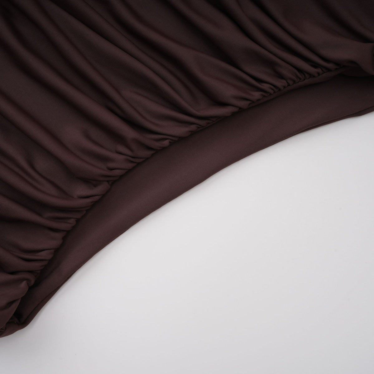 Prune Brown Night Out Asymmetrical Ruched Midi Dress (Final Sale-US Only)