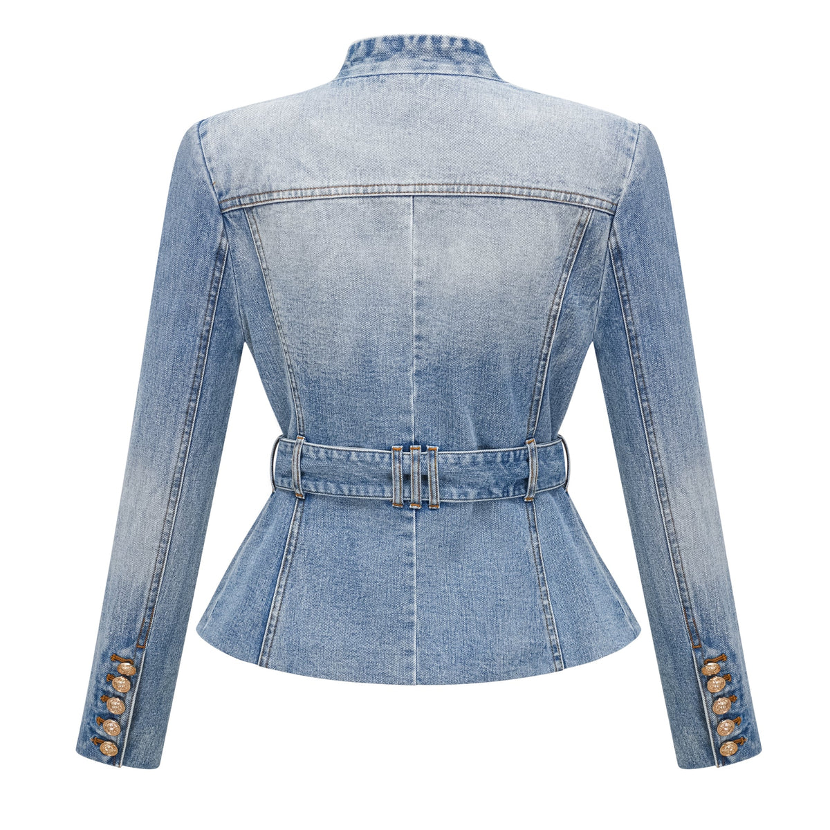 Edda Light Blue Belted Denim Jacket