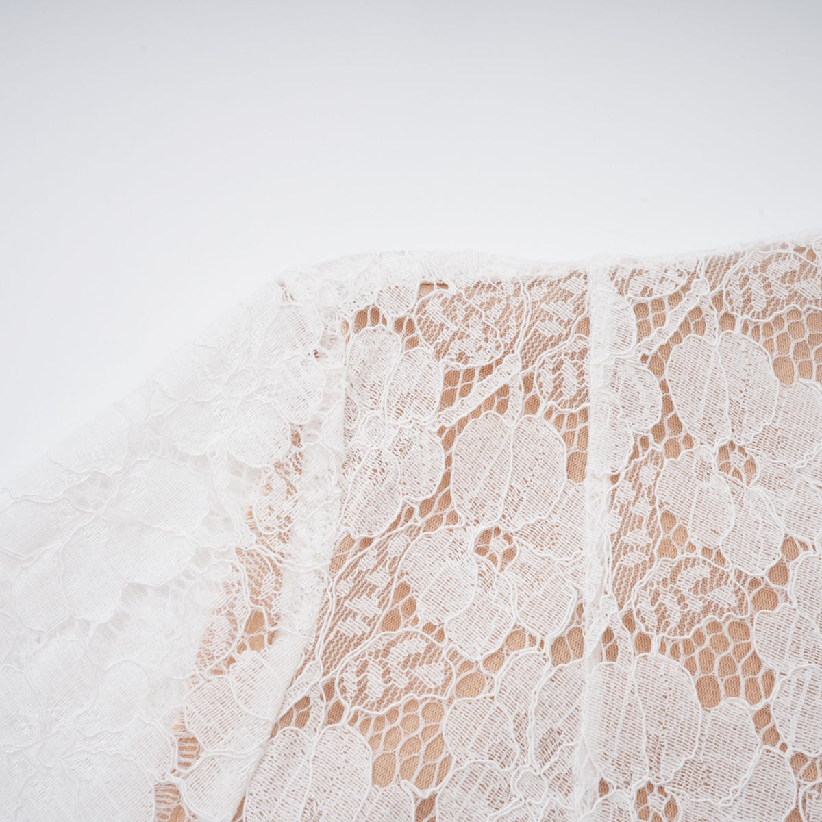 Bronte White Pleated Floral Lace Midi Dress (Final Sale-US Only)