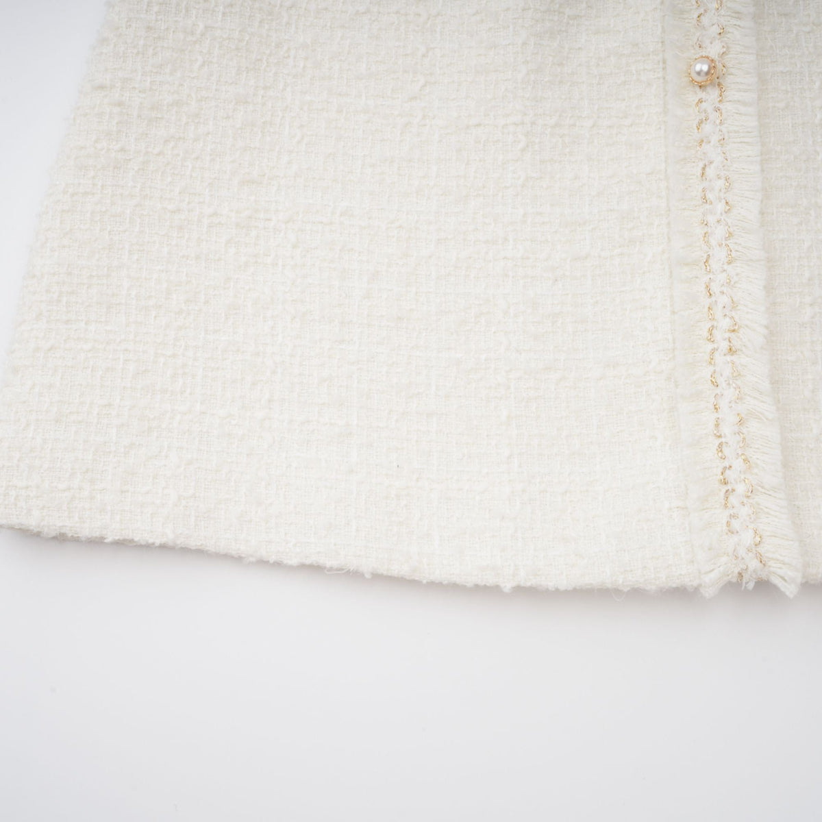 Gaëlle White Faux Pearl Tweed Mini Dress (Final Sale-US Only)