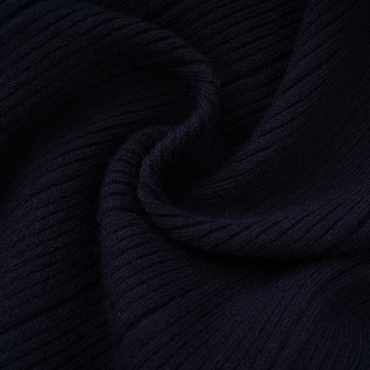 Fern Navy Blue Satin Panel Knit Midi Dress (Final Sale)