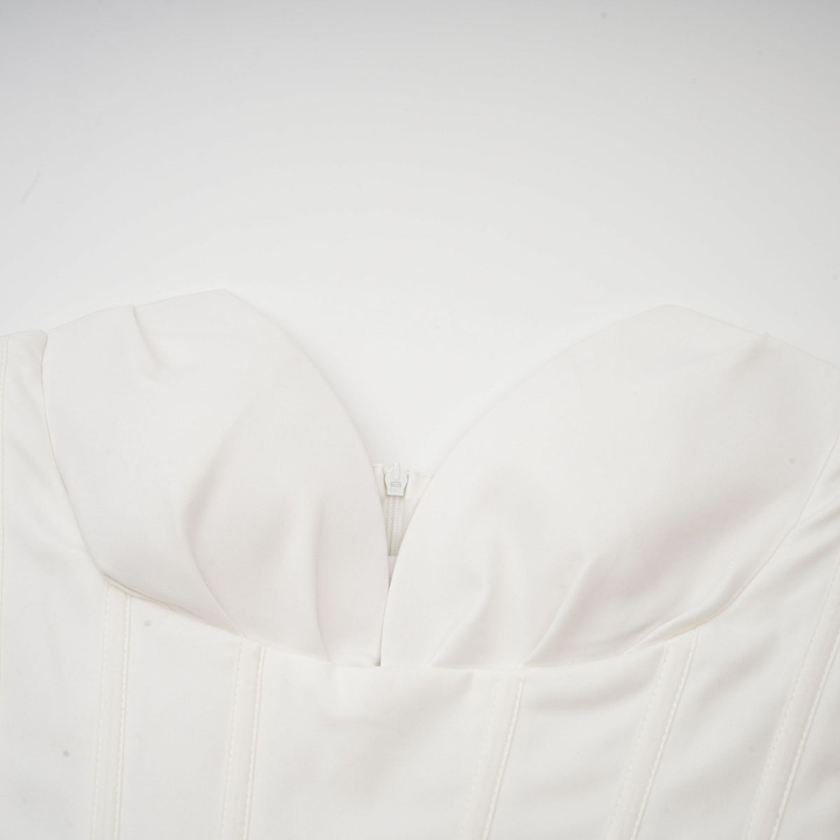Katherine off-shoulder corset midi dress in White