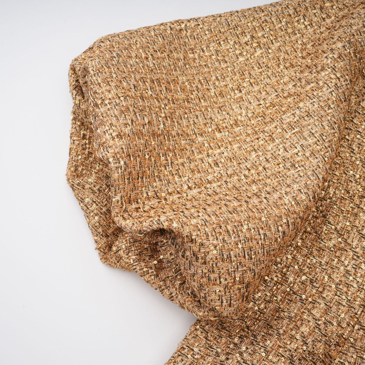 Clothilde Gold Sequined Tweed Jacket
