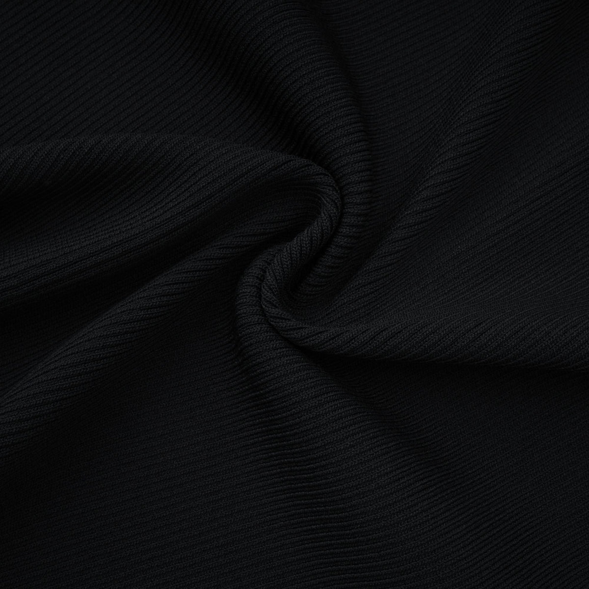 Ysandre Black Ribbed Knit Keyhole Tank Top
