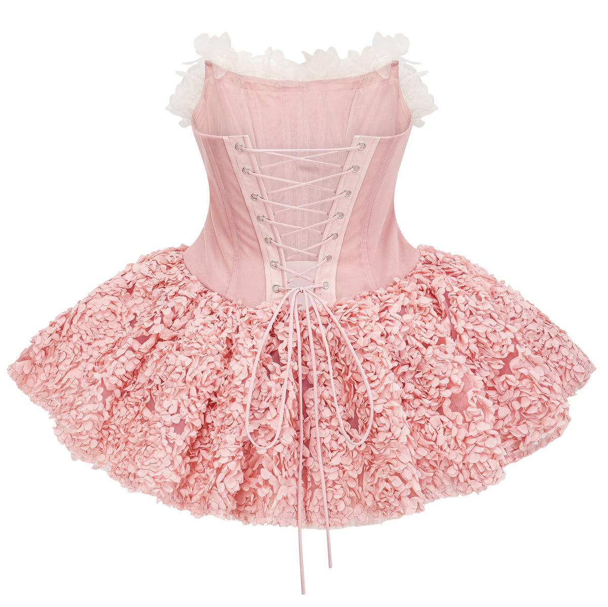 Rachel Pink 3D Petal Tulle Mini Dress