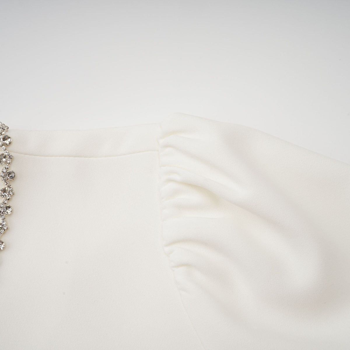 Bérénice white crystal-embellished mini dress