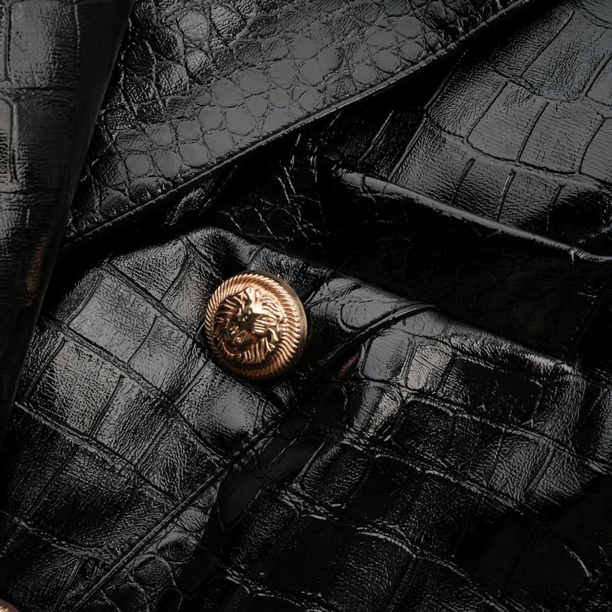 Élodie black cinched-waist leather jacket