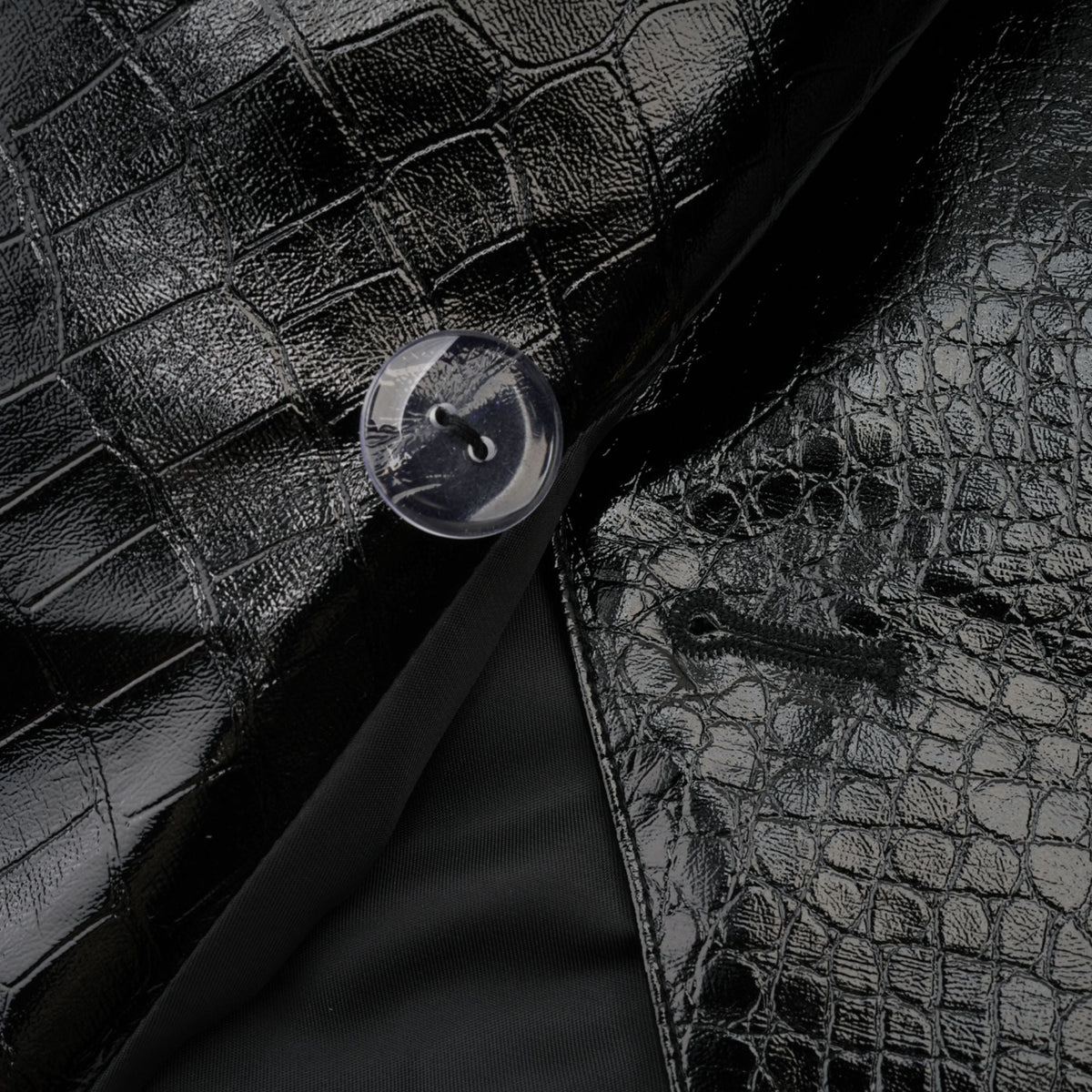 Élodie black cinched-waist leather jacket