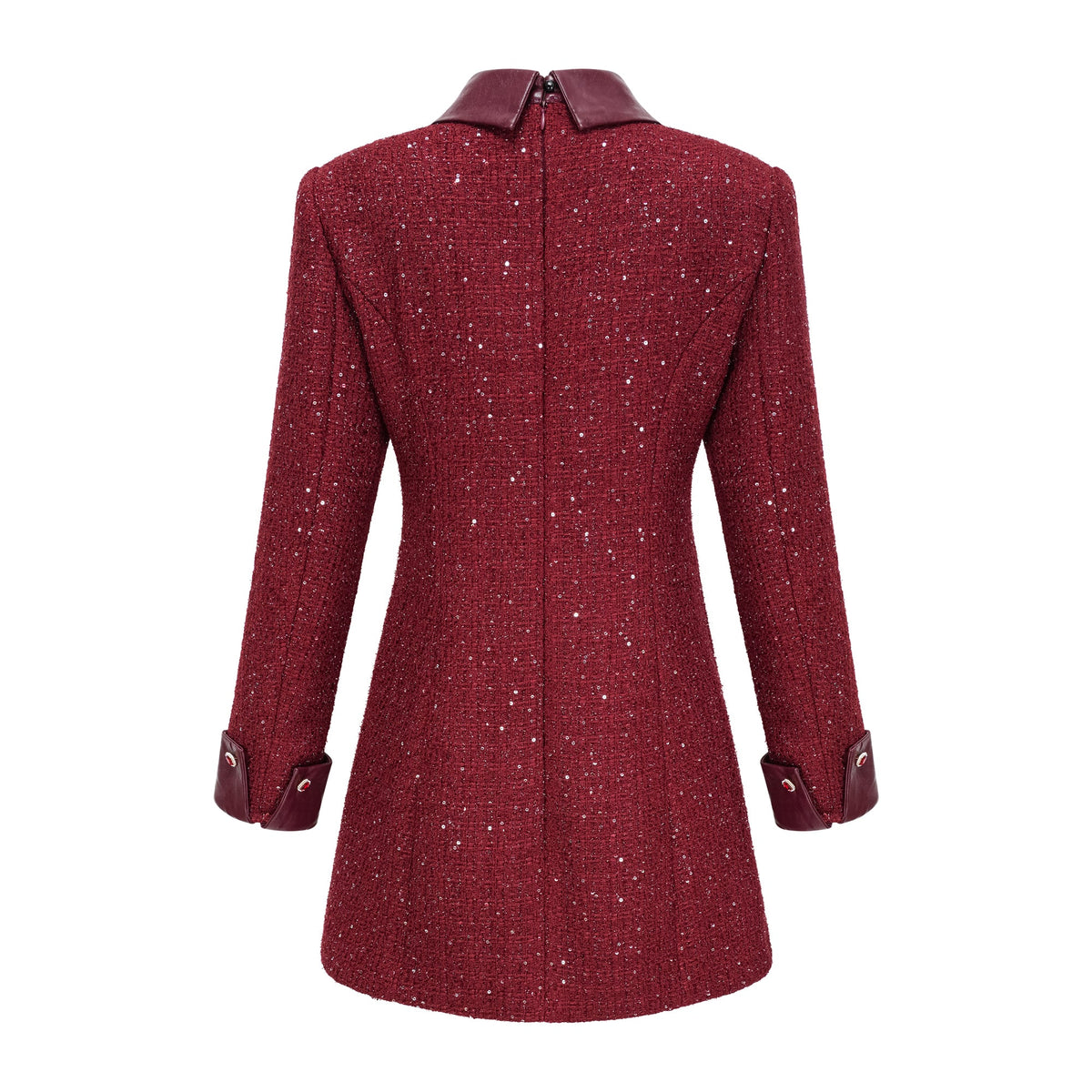 Ancora Red Embellished Tweed Mini Dress (Final Sale)