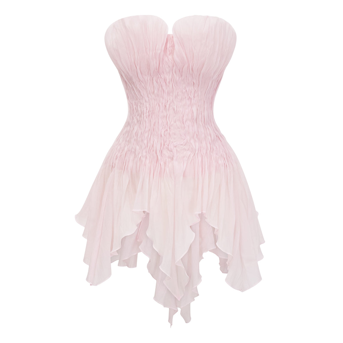 Remmie Blush Pink Off Shoulder Asymmetrical Ruched Top