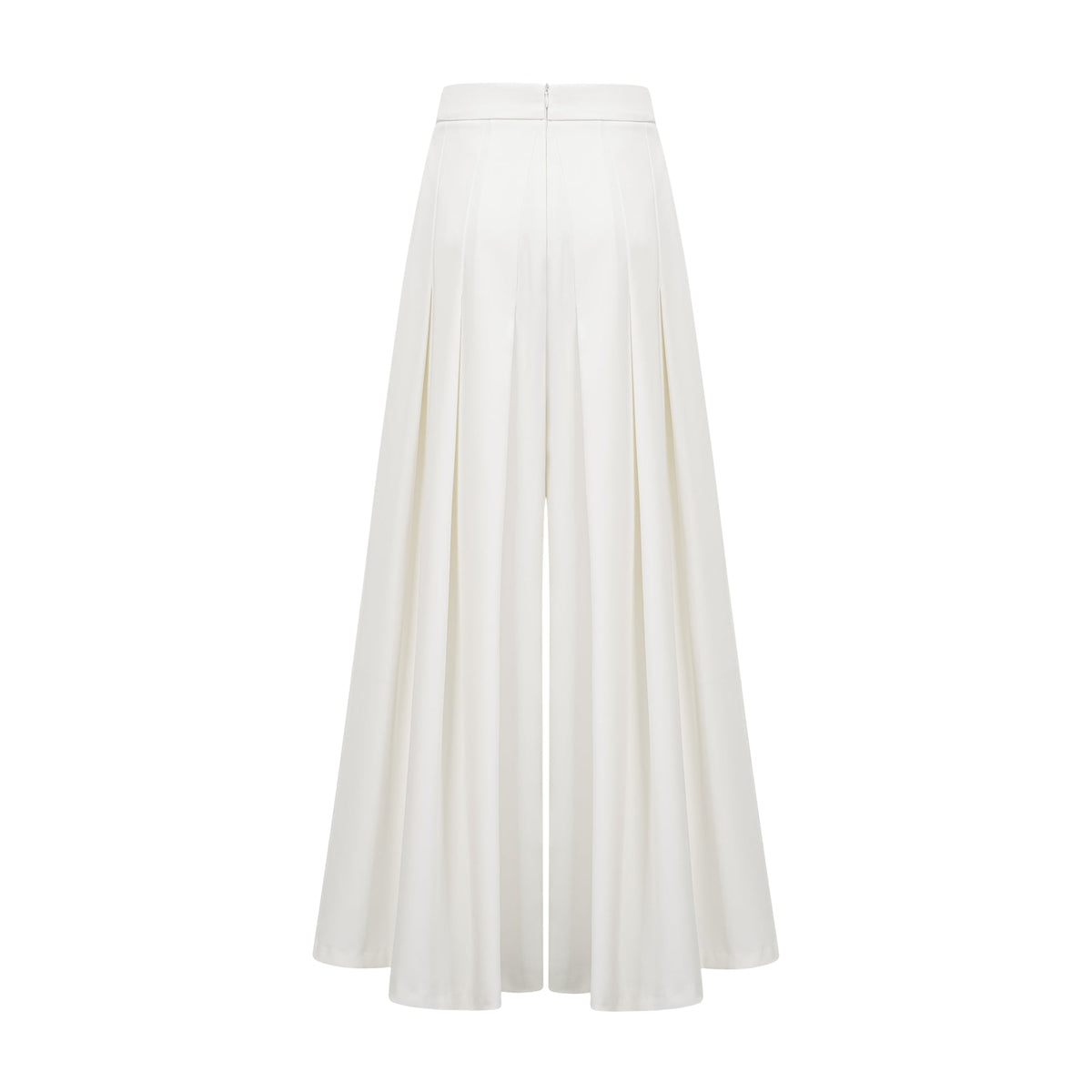 Adèle creased top & trousers matching set in White