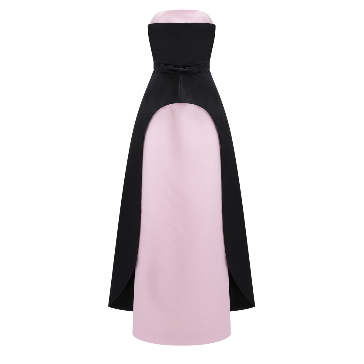 Felismina Pink Color Block Satin Maxi Dress