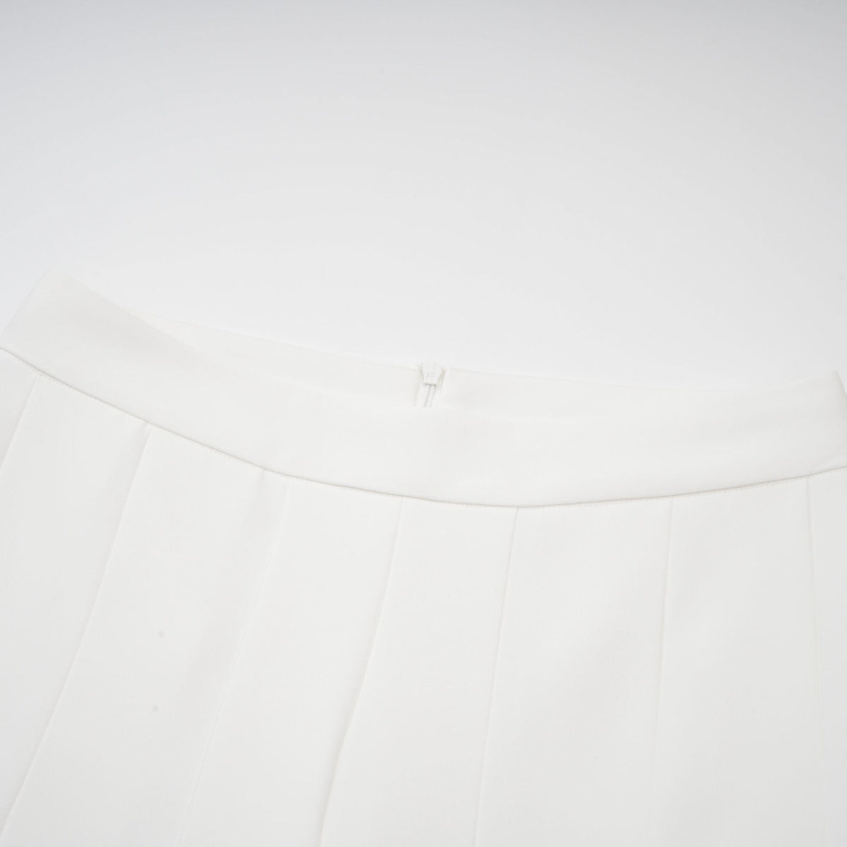 Adèle creased top & trousers matching set in White