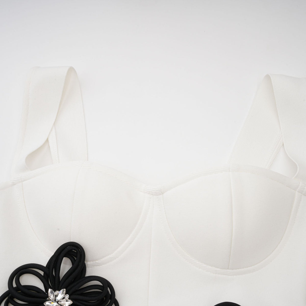 Olivia white floral-appliqué bandage maxi dress (Final Sale-US Only)