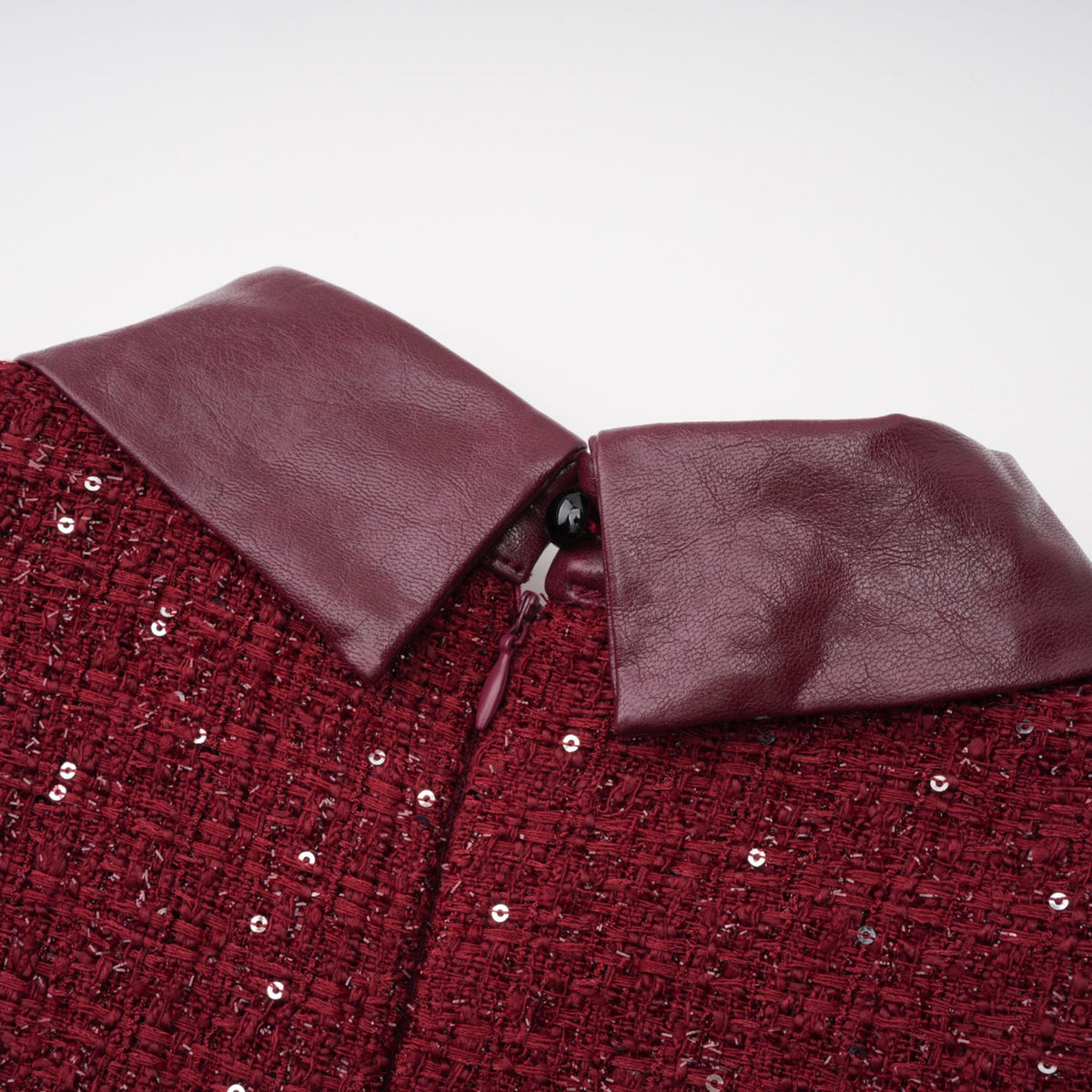 Ancora Red Embellished Tweed Mini Dress (Final Sale)