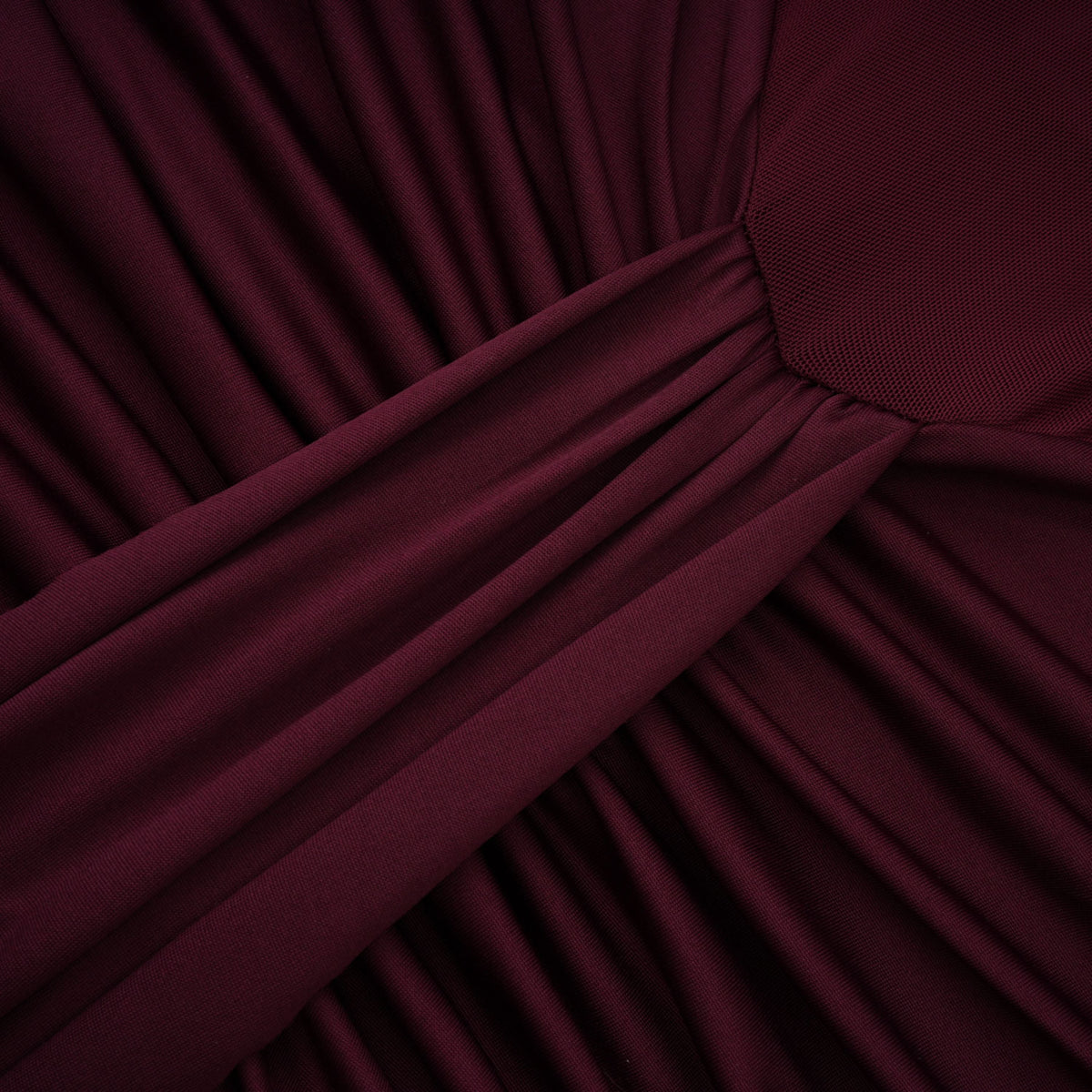 Amandine Burgundy Halterneck Gathered Maxi Dress (Final Sale)