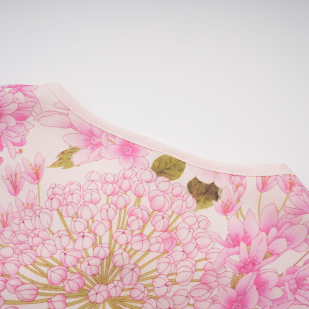 Yvette pink floral-print midi dress