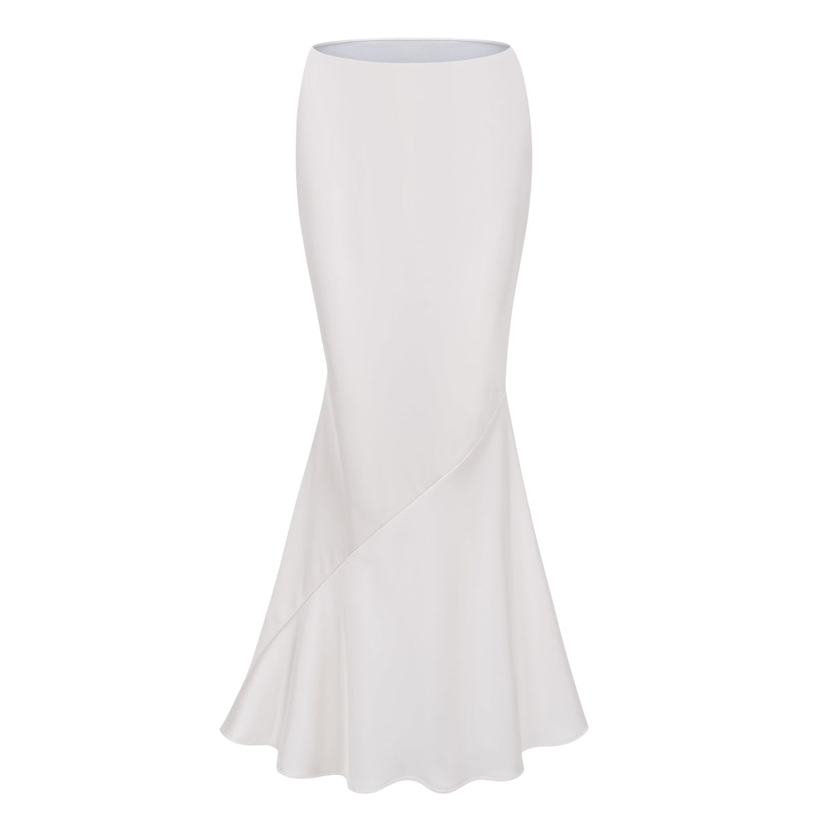 Zora White Sequin Corset Top & Satin Skirt Set (Final Sale)