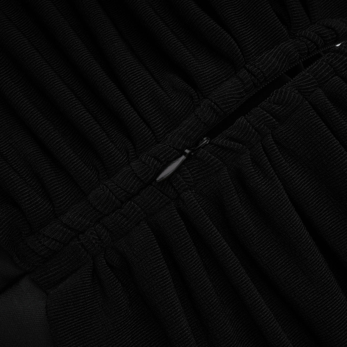 Ainara Black Off Shoulder Polished Midi Dress (Final Sale-US Only)