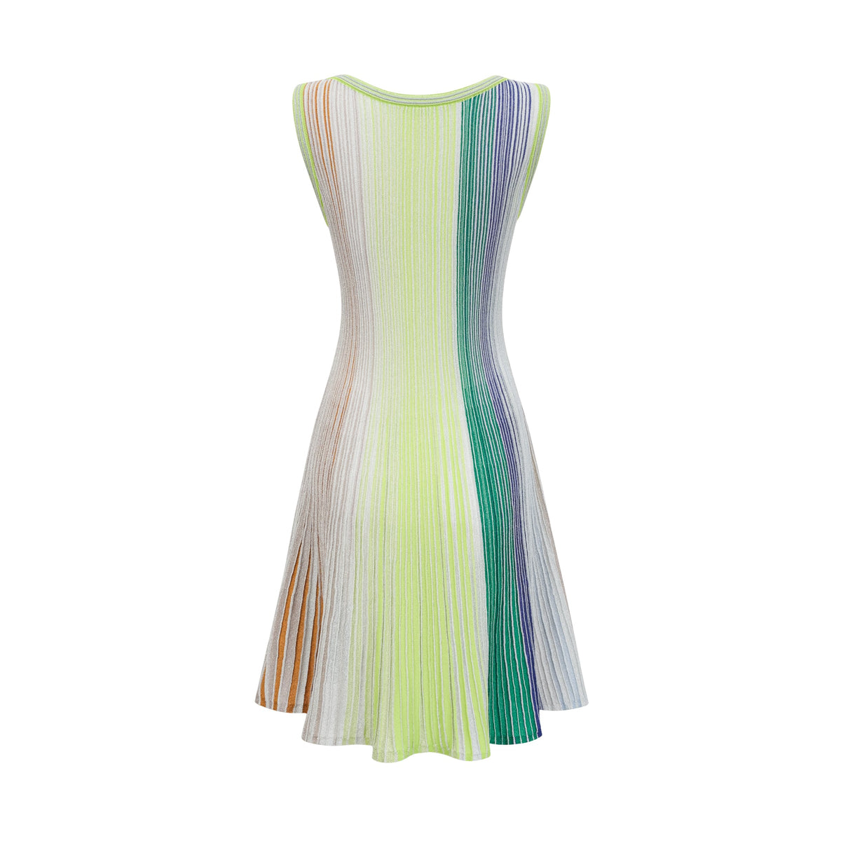 Amaryllis Green Sequin Striped Knit Mini Dress