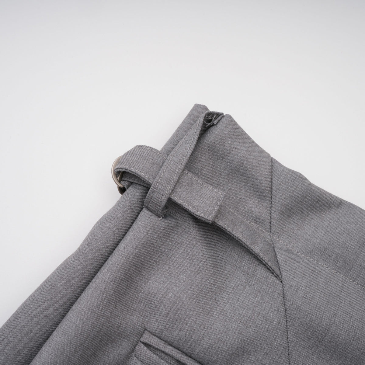 Cynthia Grey Asymmetrical Draped Shirt & Trousers Set (Final Sale-US Only)